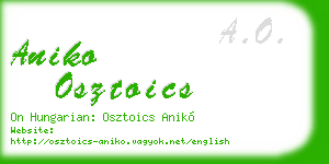 aniko osztoics business card